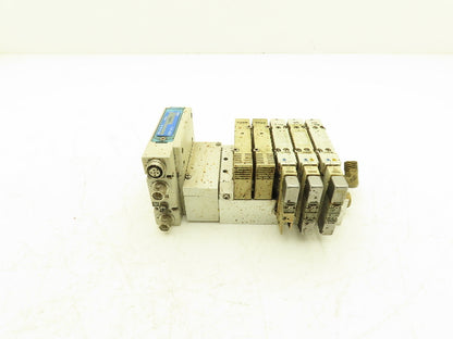 SMC EX260-SDN4 Devicenet Fieldbus Interface 5-Station Solenoid Manifold 24VDC