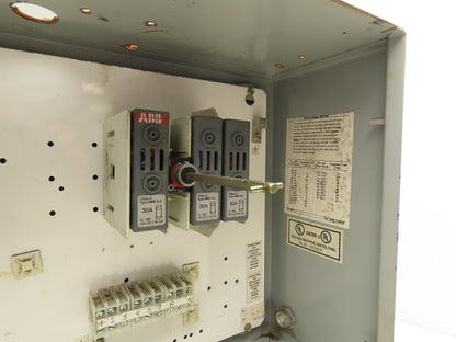 ABB OS30AJ12 Fusible 30A Disconnect Switch Electrical Enclosure 16x14x7"