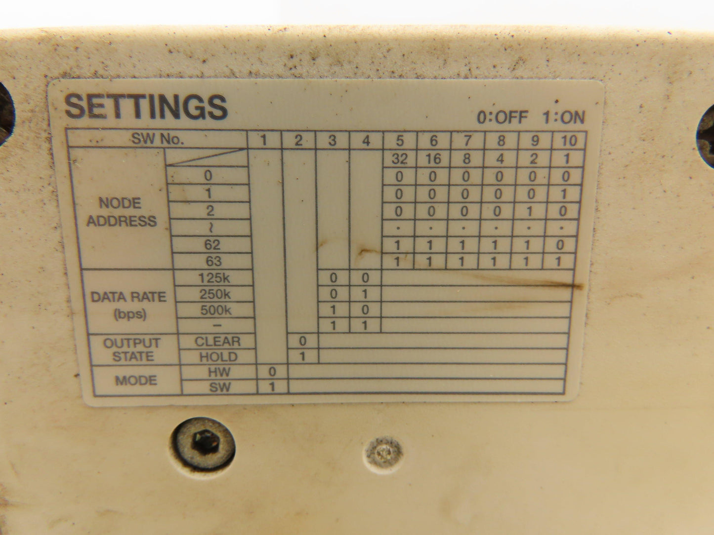 SMC EX260-SDN4 Devicenet Interface Unit With 8 Station Manifold Block 24VDC