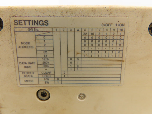 SMC EX260-SDN4 Devicenet Interface Unit With 8 Station Manifold Block 24VDC