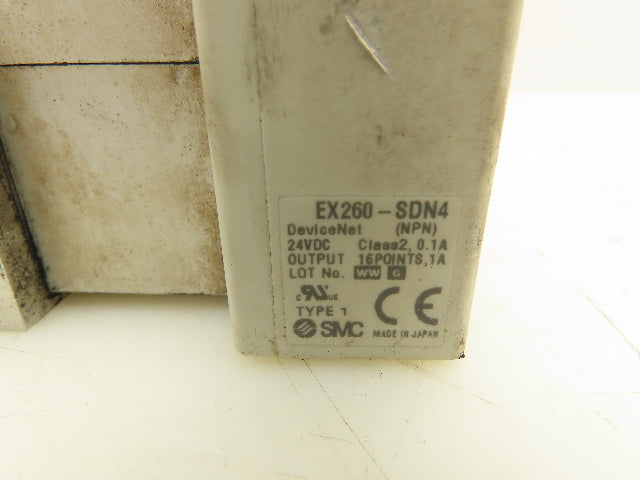 SMC EX260-SDN4 Devicenet Interface Unit With 8 Station Manifold Block 24VDC