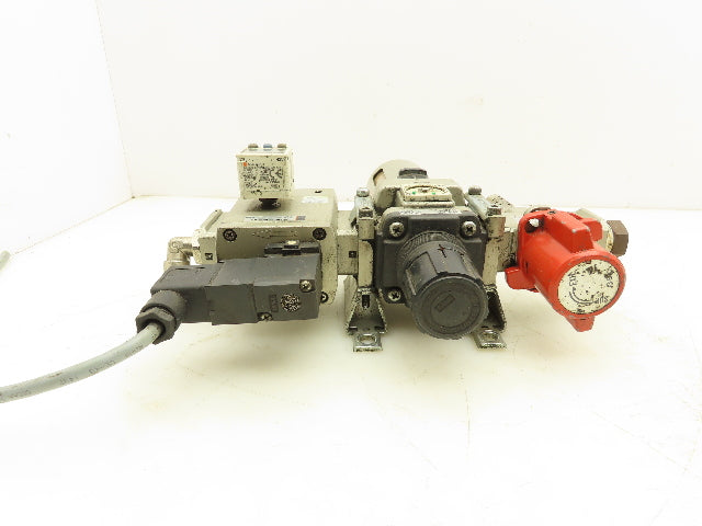 SMC AW40-04CE Filter Regulator With Soft Start Valve And 3 Port Lock Out Valve