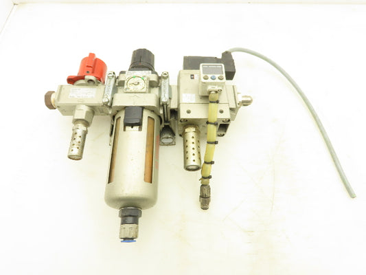 SMC AW40-04CE Filter Regulator With Soft Start Valve And 3 Port Lock Out Valve