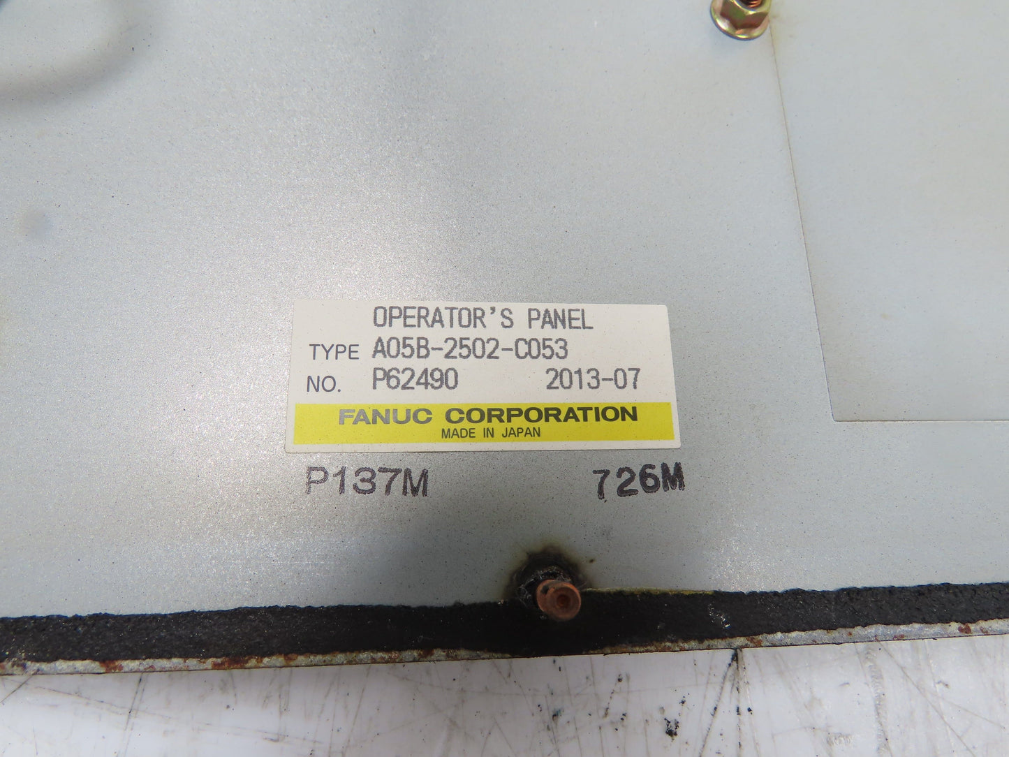 Fanuc A20B-2101-0370/10A A05B-2502-C053 Operator Control Panel