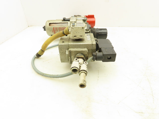 SMC AR40-04 Filter Regulator With Soft Start Valve And 3 Port Lock Out Valve
