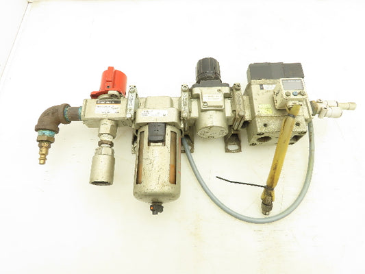 SMC AR40-04 Filter Regulator With Soft Start Valve And 3 Port Lock Out Valve
