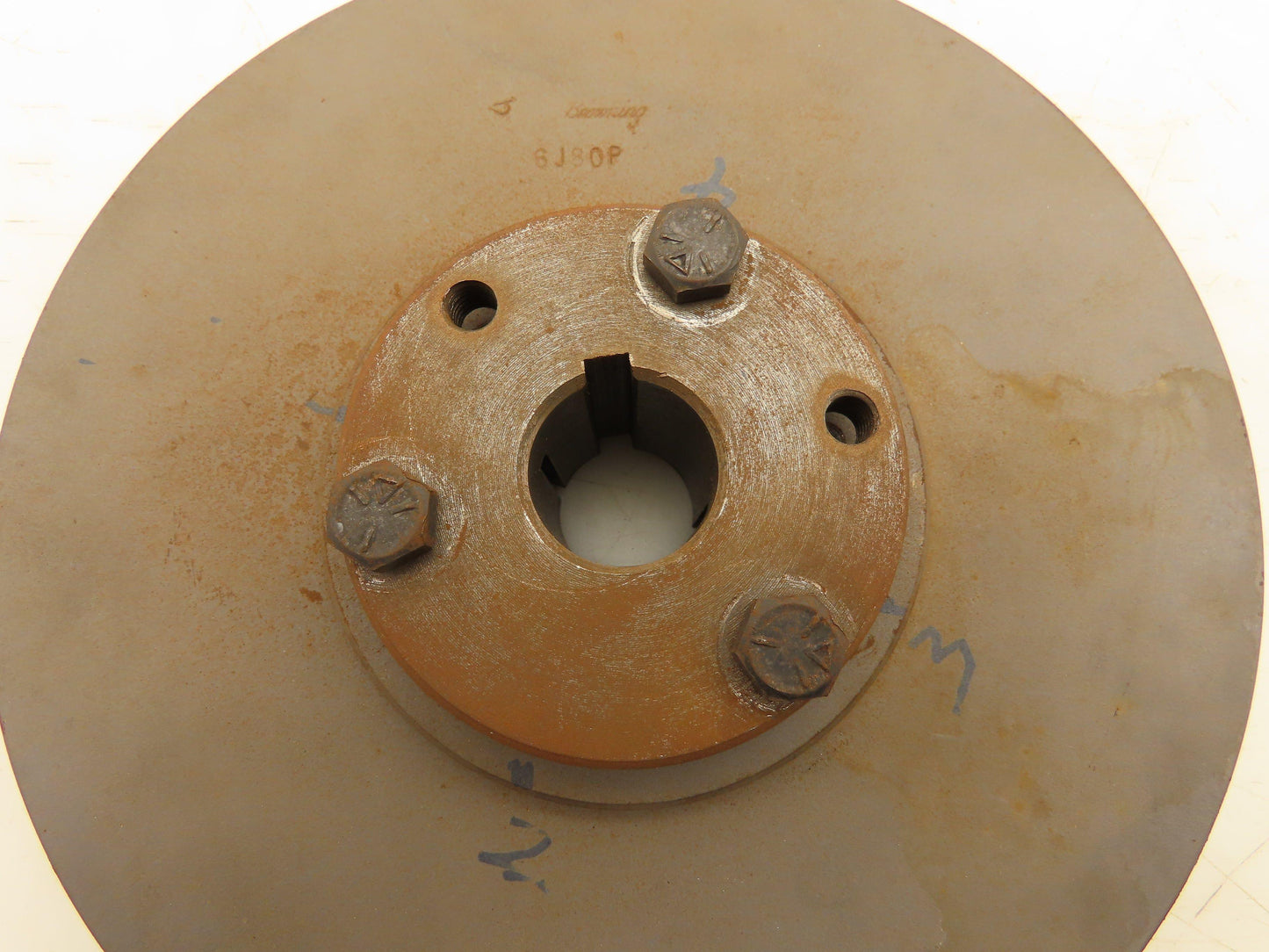 Browning 6J80P Poly-V Sheave 6 Grove Pulley 8" OD 1" P1 Bushing Bore