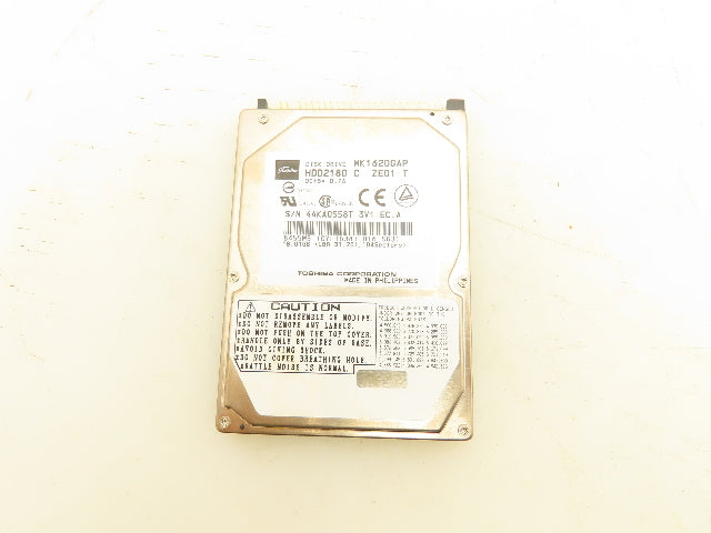 Toshiba HDD2180 Disk Hard Drive 16GB 4200RPM ATA 100 2.5" 2MB Cache