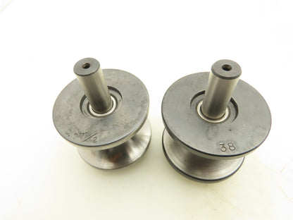 Steel Track Roller Bearing U-Groove Roller 2"W 1.6"Dia  Lot of 2