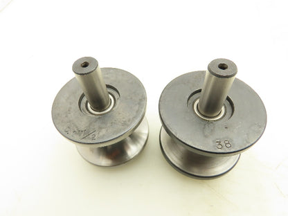 Steel Track Roller Bearing U-Groove Roller 2"W 1.6"Dia  Lot of 2