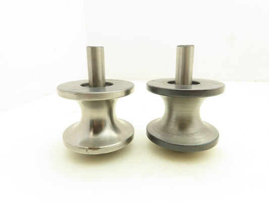 Steel Track Roller Bearing U-Groove Roller 2"W 1.6"Dia  Lot of 2