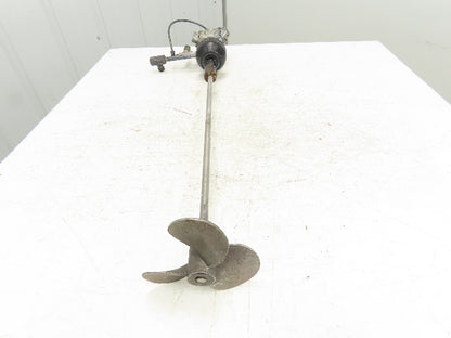 Air Motor Pneumatic Paint Mixer Agitator 3-Blade 6" Impeller 26" Length