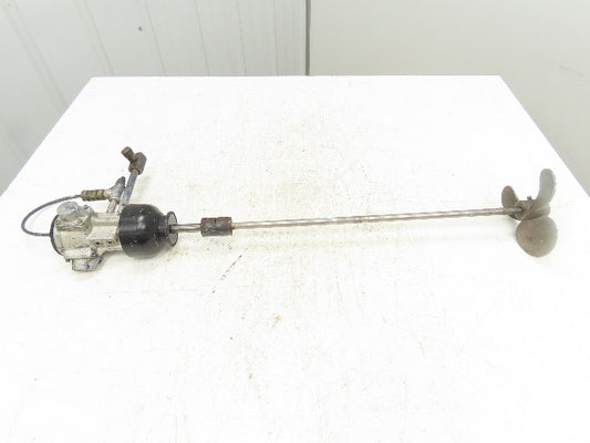 Air Motor Pneumatic Paint Mixer Agitator 3-Blade 6" Impeller 26" Length