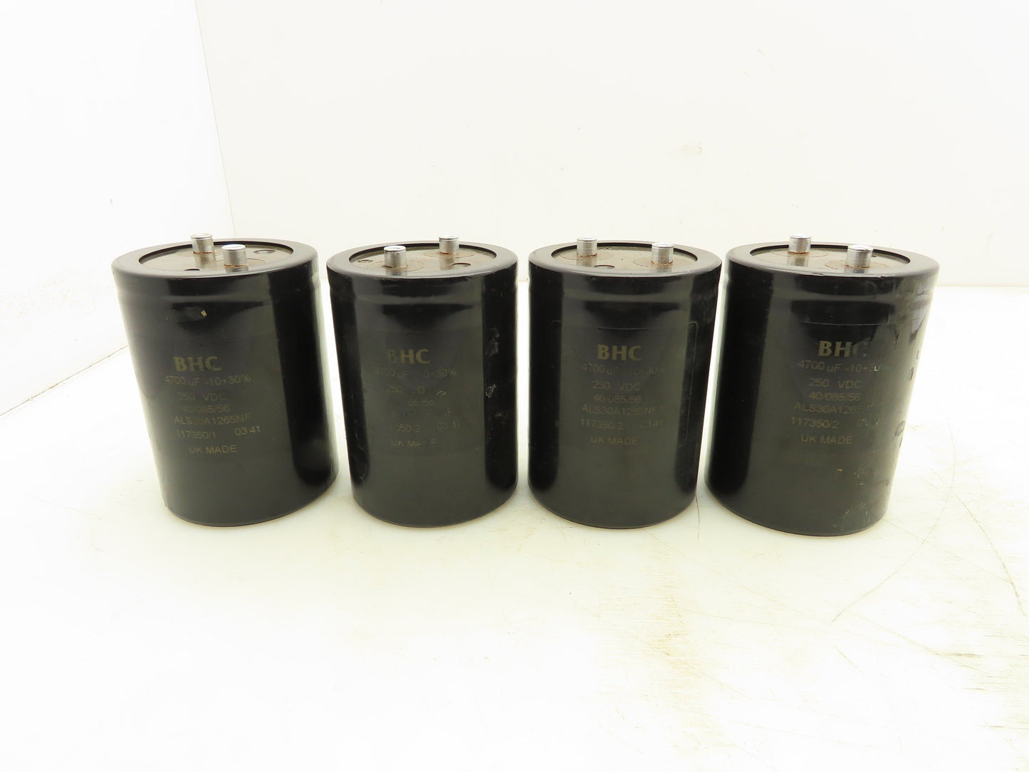 BHC ALS30A1265NF 4700uF -10+30% 250VDC Electrolytic Capacitor Lot Of 4