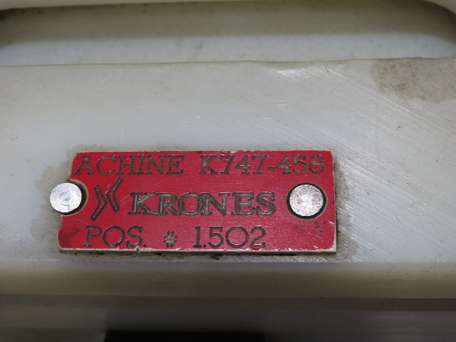 Krones Autocol K747-458 Labeler Machine 12-Bottle Auto Feed Adhesive Labeling