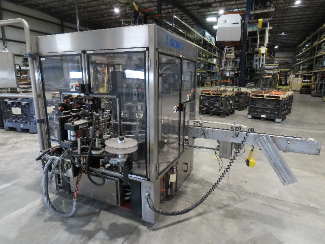 Krones Autocol K747-458 Labeler Machine 12-Bottle Auto Feed Adhesive Labeling