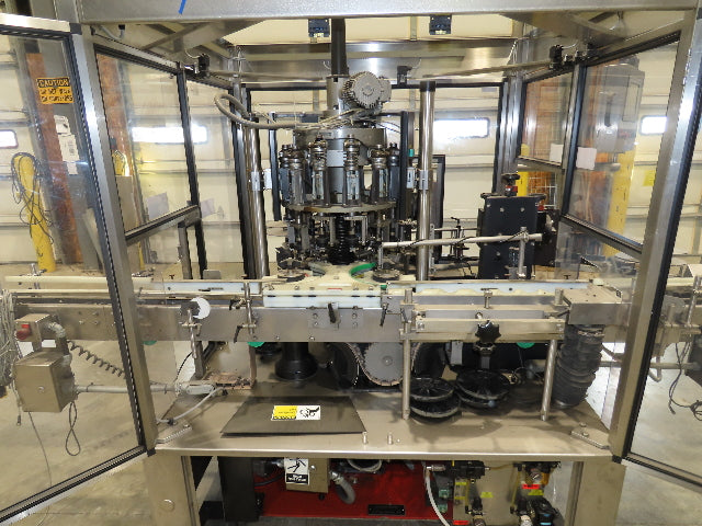 Krones Autocol K747-458 Labeler Machine 12-Bottle Auto Feed Adhesive Labeling