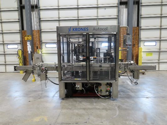 Krones Autocol K747-458 Labeler Machine 12-Bottle Auto Feed Adhesive Labeling