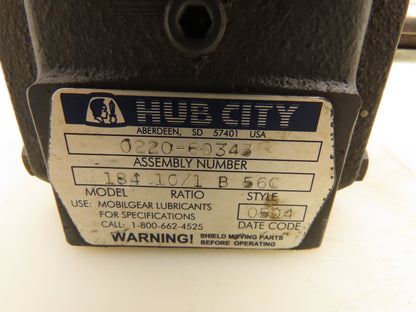 Hub City Model 184 PowerCube Speed Reducer 10:1 Gearbox 1.5Hp 175 RPM LH 56C