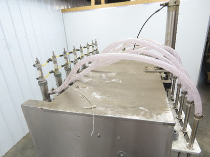 Piston Filling Pump Viscous Liquid Bottle Machine 8 Nozzle Air Clutch Stainless