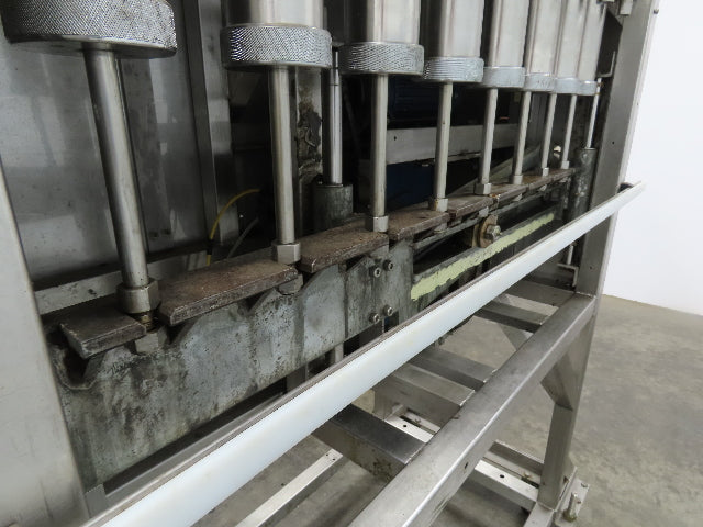 Piston Filling Pump Viscous Liquid Bottle Machine 8 Nozzle Air Clutch Stainless