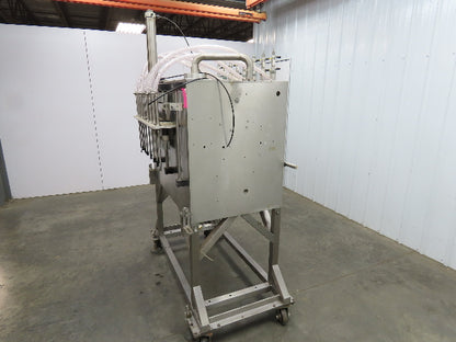 Piston Filling Pump Viscous Liquid Bottle Machine 8 Nozzle Air Clutch Stainless