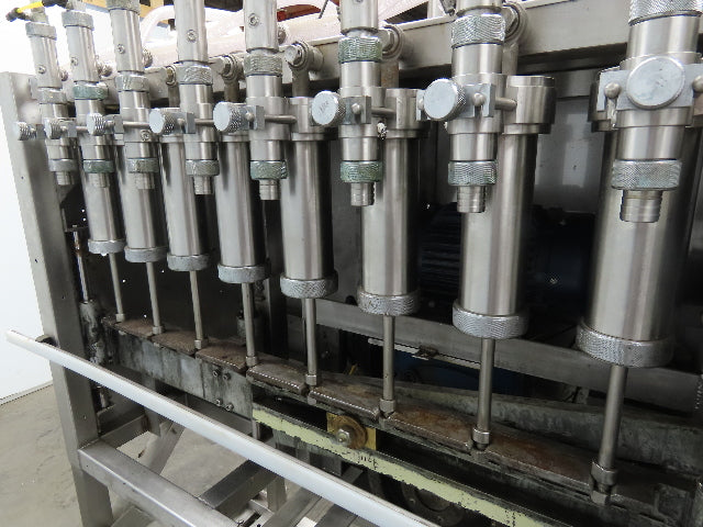 Piston Filling Pump Viscous Liquid Bottle Machine 8 Nozzle Air Clutch Stainless