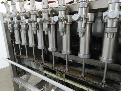 Piston Filling Pump Viscous Liquid Bottle Machine 8 Nozzle Air Clutch Stainless