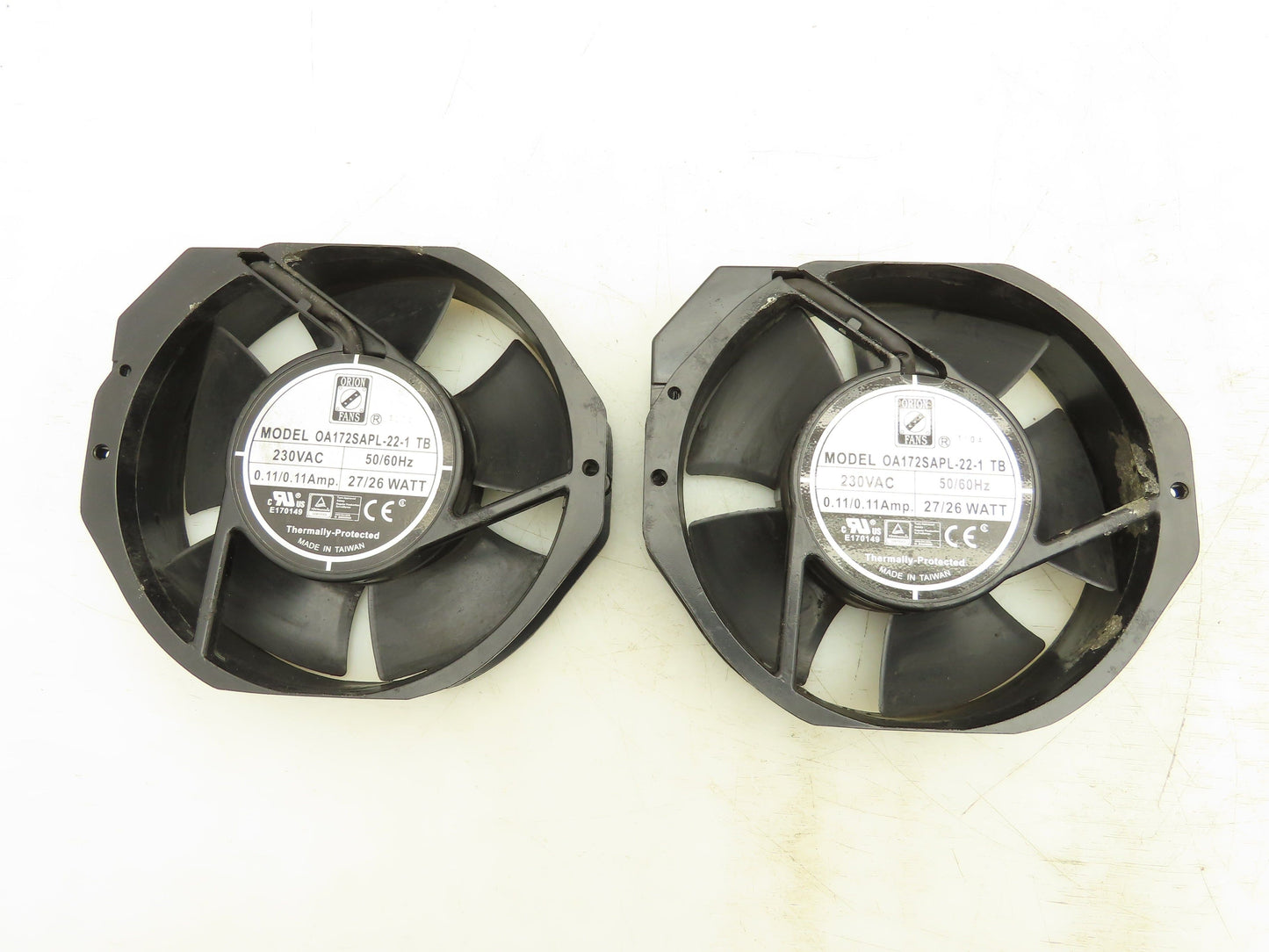 Orion OA172SAPL-22-1 TB Insert axial cooling fan 230VAC 50/60 Hz Lot Of 2