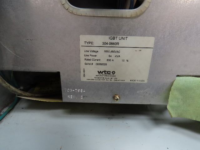WTC 3004 MFDC Welding Control 54kva Inverter Gen5 Robotic Spot Welder Assembly