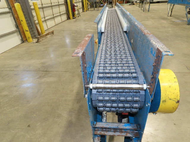 New London Engineering 8"x 10' Plastic Roller Belt Accumulating Conveyor 30 FPM