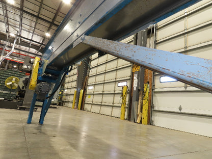New London Engineering 8"x 10' Plastic Roller Belt Accumulating Conveyor 30 FPM