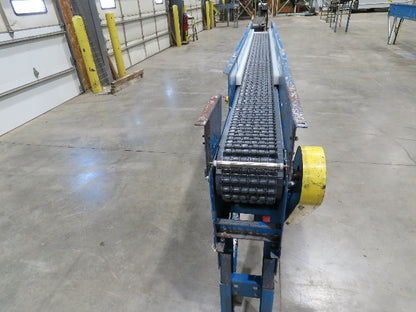 New London Engineering 8"x 10' Plastic Roller Belt Accumulating Conveyor 30 FPM