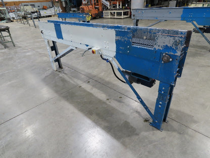 New London Engineering 8"x 10' Plastic Roller Belt Accumulating Conveyor 30 FPM