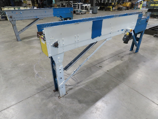 New London Engineering 8"x 10' Plastic Roller Belt Accumulating Conveyor 30 FPM