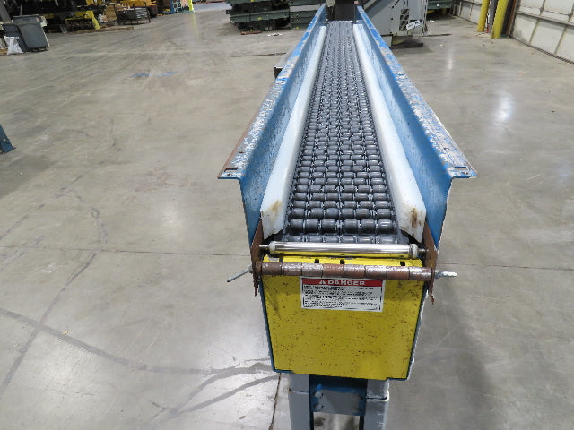New London Engineering 8"x 10' Plastic Roller Belt Accumulating Conveyor 30 FPM