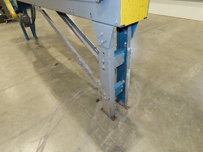 New London Engineering 8"x 10' Plastic Roller Belt Accumulating Conveyor 30 FPM