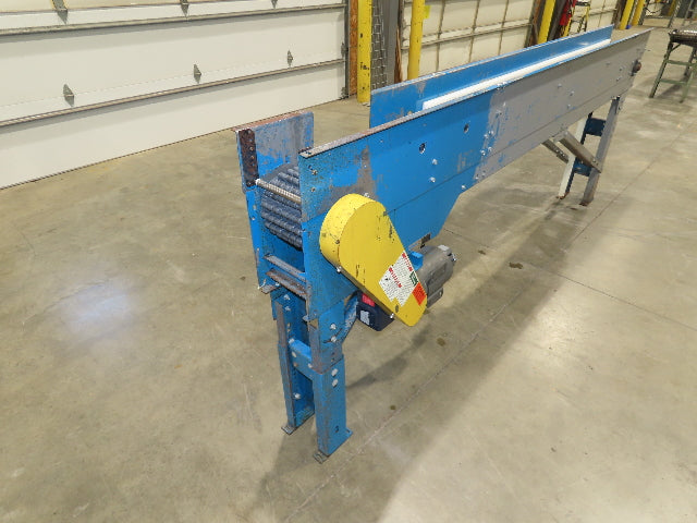 New London Engineering 8"x 10' Plastic Roller Belt Accumulating Conveyor 30 FPM