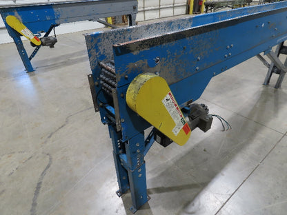 New London Engineering 8"x 10' Plastic Roller Belt Accumulating Conveyor 30 FPM