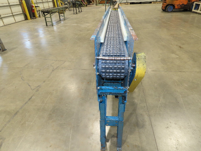 New London Engineering 8"x 10' Plastic Roller Belt Accumulating Conveyor 30 FPM