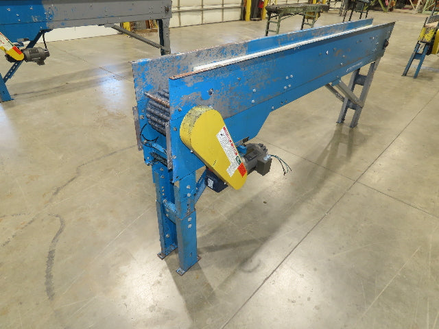 New London Engineering 8"x 10' Plastic Roller Belt Accumulating Conveyor 30 FPM