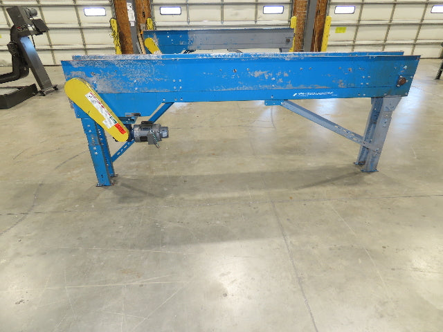 New London Engineering 8"x 10' Plastic Roller Belt Accumulating Conveyor 30 FPM