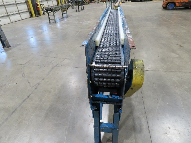 New London Engineering 8"x 10' Plastic Roller Belt Accumulating Conveyor 30 FPM