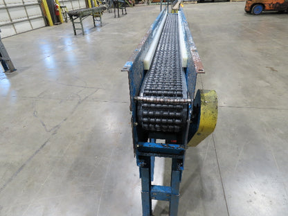 New London Engineering 8"x 10' Plastic Roller Belt Accumulating Conveyor 30 FPM