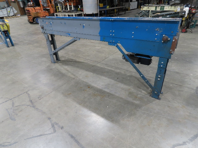 New London Engineering 8"x 10' Plastic Roller Belt Accumulating Conveyor 30 FPM