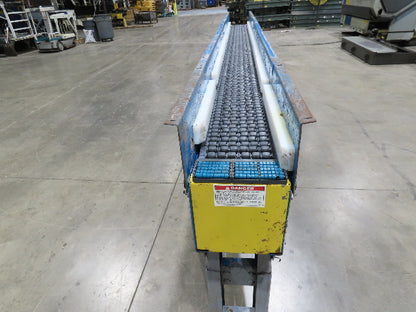 New London Engineering 8"x 10' Plastic Roller Belt Accumulating Conveyor 30 FPM