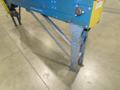 New London Engineering 8"x 10' Plastic Roller Belt Accumulating Conveyor 30 FPM