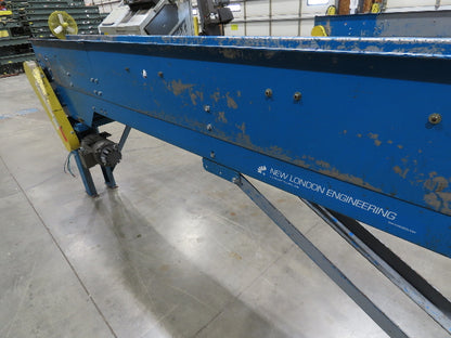 New London Engineering 8"x 10' Plastic Roller Belt Accumulating Conveyor 30 FPM