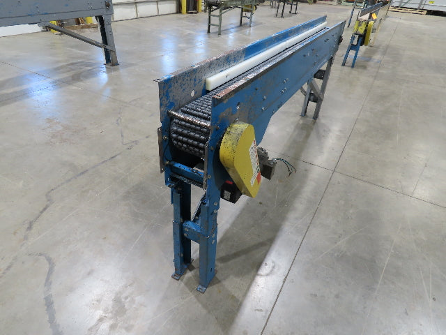New London Engineering 8"x 10' Plastic Roller Belt Accumulating Conveyor 30 FPM