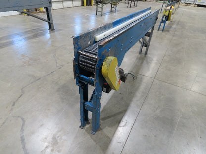 New London Engineering 8"x 10' Plastic Roller Belt Accumulating Conveyor 30 FPM